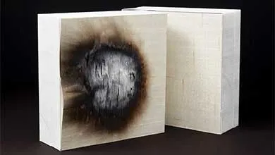 Burned thick panel